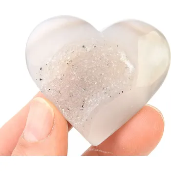 Přírodní kámen Achátové třpytivé srdce 31g Brazílie
