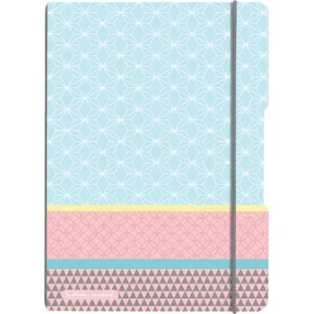 Blok Herlitz sešit flex A4 2x40 listů čtverečkovaný + linkovaný PP Graphic Pastels Blue