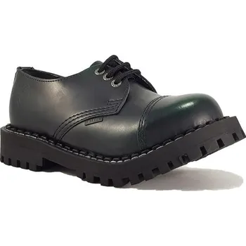 Pánská zimní obuv Boty Steel 3-dírkové - zelené stírané,