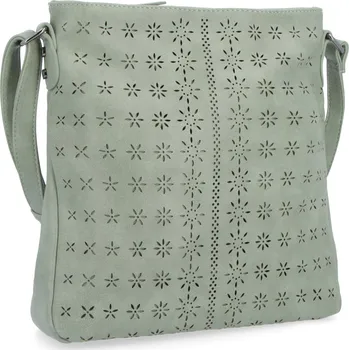 Kabelka Crossbody kabelka Indee s perforací - zelená