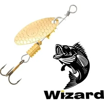 Umělá nástraha Wizard rotační třpytka Bass Gold velikost: 3/8 g