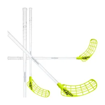 Florbalová hůl Zone floorball ZUPER AIR JR 35 white/silver Florbalová hokejka bílá / stříbrná, Pravá (pravá ruka dole), 80cm (=90cm)