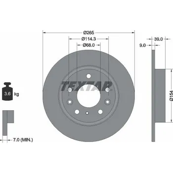 Brzdový kotouč Brzdový kotouč TEXTAR 92324703