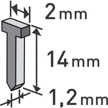 Hřebík hřebíky, balení 1000ks, 14mm, 2,0x0,52x1,2mm