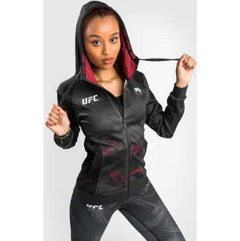 Dámská mikina Dámská mikina Venum UFC Authentic Fight Week 2.0 Zip - Black/Red Velikost: L
