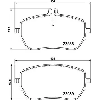 Brzdová destička Sada brzdových destiček, kotoučová brzda HELLA 8DB 355 037-961
