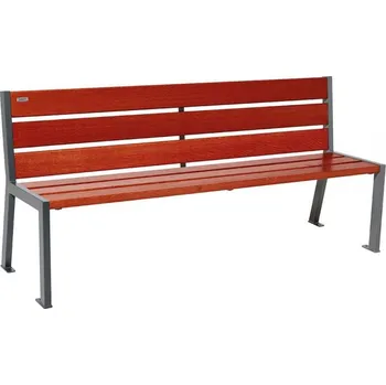 Zahradní lavice Parková lavička Silaos 1800 mm dub mahagon bez područek + doprava zdarma