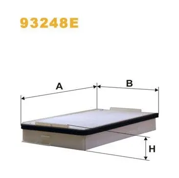 Ventilátor topení a klimatizace Filtr, vzduch v interiéru WIX FILTERS 93248E