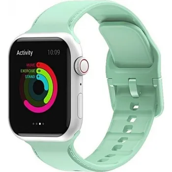 Řemínek na hodinky Jednobarevný silikonový řemínek pro Apple Watch Ultra 49mm / 46mm / 45mm / 44mm / 42mm - mentolový