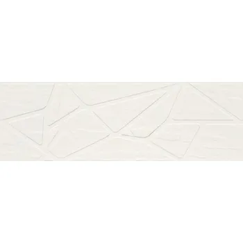 Obklad Titanium bianco kratka struktura rekt. mat - obkládačka rektifikovaná 25x75 bílá 158094