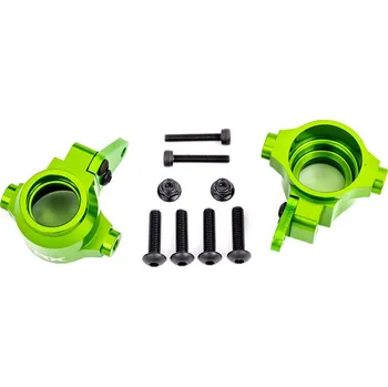 RC vybavení 1:8 Traxxas Sledge 4WD TQi: Těhlice přední, hliníková, zeleně eloxovaná (levá a pravá)