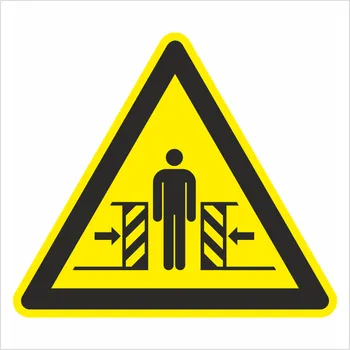 Nebezpečí rozdrcení ISO 7010 samolepící vinylová fólie 100 x 100 mm