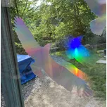 Silueta dravce z holografické fólie Fantasy rainbow, proti narážení ptáků do skla Silueta dravce z holografické folie Fantasy rainbow (80 x 200 mm tl. 0,065 mm) - kód: 24608