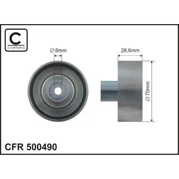 Auto-moto Vratná/vodicí kladka, klínový žebrový řemen CAFFARO 500490