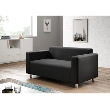 Sedací souprava Pohovka - dvojsedák HALLE ekokůže Cayene 1114 černá