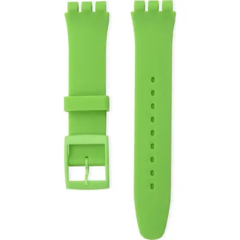 Řemínek na hodinky Silikonový řemínek Ricardo (pro Swatch), zelený - 19 mm