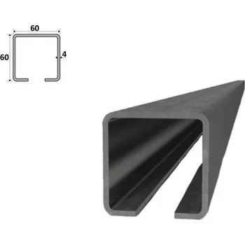 Pohon brány C60X - nosný C profil 60x60x4 mm pro samonosné posuvné brány - C60X - nosný C profil 60x60x4 mm pro samonosné posuvné brány, 3 m, cena za kus