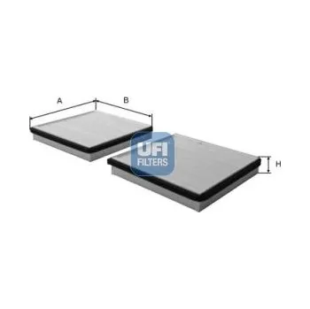 Ventilátor topení a klimatizace Filtr, vzduch v interiéru UFI 53.037.00