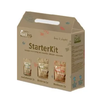 Hnojivo Green House Feeding StarterKit Bio, sada hnojiv (Organická sada hnojiv GHF StarterKit obsahuje vše potřebné pro úspěšné vypěstování bio plodiny a vystačí cca na 100 - 150 l substrátu.)