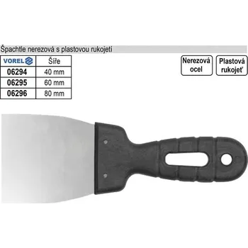 Malířská špachtle Toya Špachtle 40 mm malířská nerez