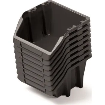 ProfiGaráž Plastové boxy 144x118x84mm Black 8ks