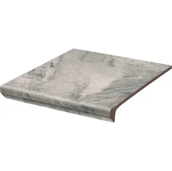 Obklad Mattone Pietra grafit kapinos stopnica prosta - schodovka s nosem 30x33 šedá 162567