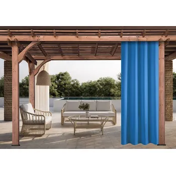 Pergola Venkovní zahradní závěs s tunýlkem JAMAICA color 39 modrá, různé rozměry (cena za 1 kus) + dárek úvaz MyBestHome Rozměr: 155x200 cm