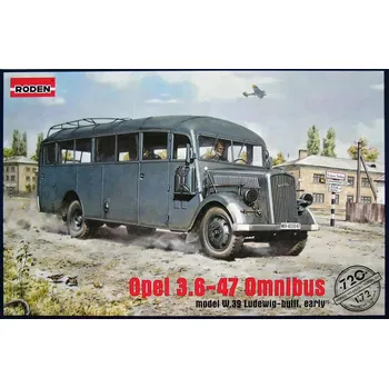 Plastikový model Roden 1/72 Opel Blitz Omnibus model W.39 Ludewig (Essen)