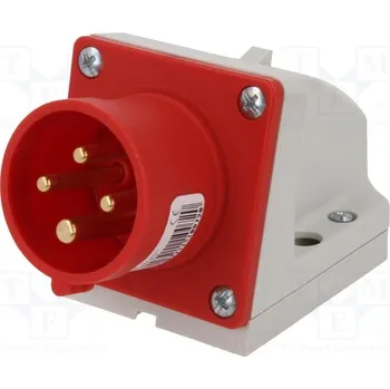Elektrická zásuvka Instalační vidlice 16A/400V/4-pól nástěnná PCE 514-6