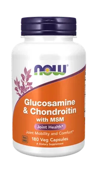 Kloubní výživa Now Foods Glucosamine & Chondroitin s MSM 180 cps.