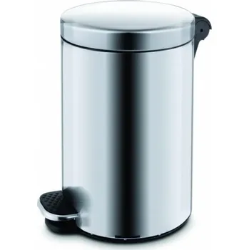 Odpadkový koš Caretrade Pedálový koš 20l - stříbrný, matný