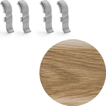 soklová lišta NOVÁK Spojka k soklové liště PVC dub antika 56x23 4ks NGTFD3