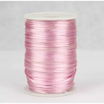 Náramek Pro Háčkování Saténová šňůrka světle růžová 5 m