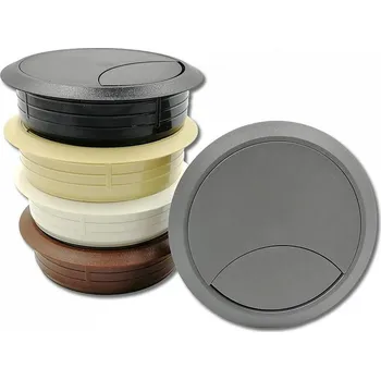 Kabelová průchodka kulatá, světle šedá, průměr 80mm