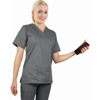 Zdravotnický oděv Dámská lékařská / chirurgická blůza FLEX elastická šedá barva (XXL)