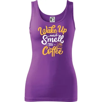 Dámské tričko Wake Up and Smell The Coffee - Dámské tílko - 2XL ( Fialová )