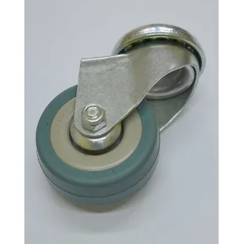 Kolečko 65x19 otočné/otvor pro šroub M10, šedá guma 35 kg