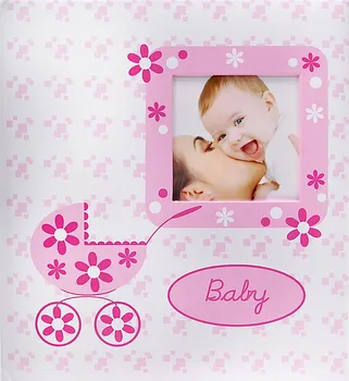 Fotoalbum KPH Heisler Handelsgesellschaft Baby Buggy 32 × 30 cm 60 stran růžové