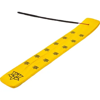 Vonná tyčinka Dřevěný stojánek na vonné tyčinky Lotos - žlutý