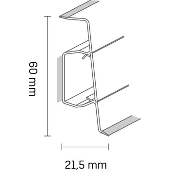 Podlahová lišta Döllken SLK 60 Q BÍLÁ 1137 21.5 mm x 60 mm x 2.5 m