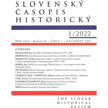 Populárně naučná literatura pro dospělé Slovenský časopis historický 1/2022