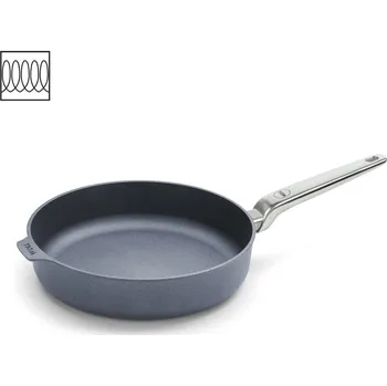 Pánev Pánev na soté vysoká Diamond Lite PRO s nerezovou rukojetí 28cm na indukci -WOLL (Titanová indukční pánev na soté 28 cm s nerezovou rukojetí Diamond Lite PRO - WOLL)