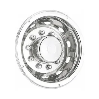 Poklice na kolo Kryt kola nerez s kryty šroubů, rozměr 22,5", 10 otvorů, zadní hluboký