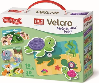 puzzle pro nejmenší Pexi Velcro skládačka máma a mimi 30 dílků