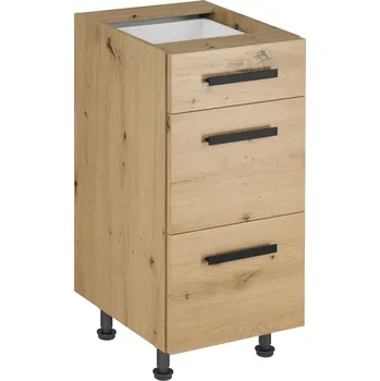 Kuchyňská skříňka Spodní skříňka, dub artisan, s úchytkami, LANGEN D40S3 U