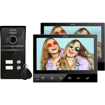 Videotelefon EURA VDP-80C5 pro 2 rodiny, černý