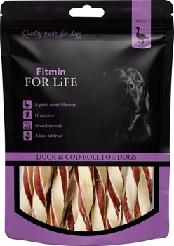 Pamlsek pro psa Fitmin For Life Dog Treat Duck & Cod Roll 70 g