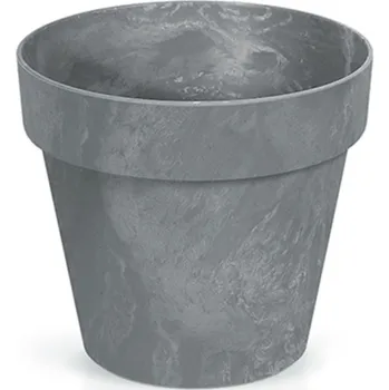 Květináč Prosperplast Květináč Cube Beton Effect, sv. šedý, pr. 14 cm
