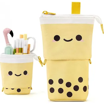 Penál Vysouvací pouzdro na tužky Bubble Tea (žlutá)