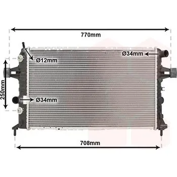 Motor automobilu Chladič, chlazení motoru VAN WEZEL 37002329